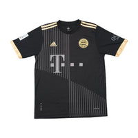 adidas FC Bayern Munchen Lewandowski 9 Black Gold Soccer Jersey T-shirt