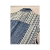 Maui and Wowie Striped Denim Cotton Mini Dress