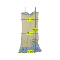 Crucilico Floral Textured Ruched Ruffle Slip Dress