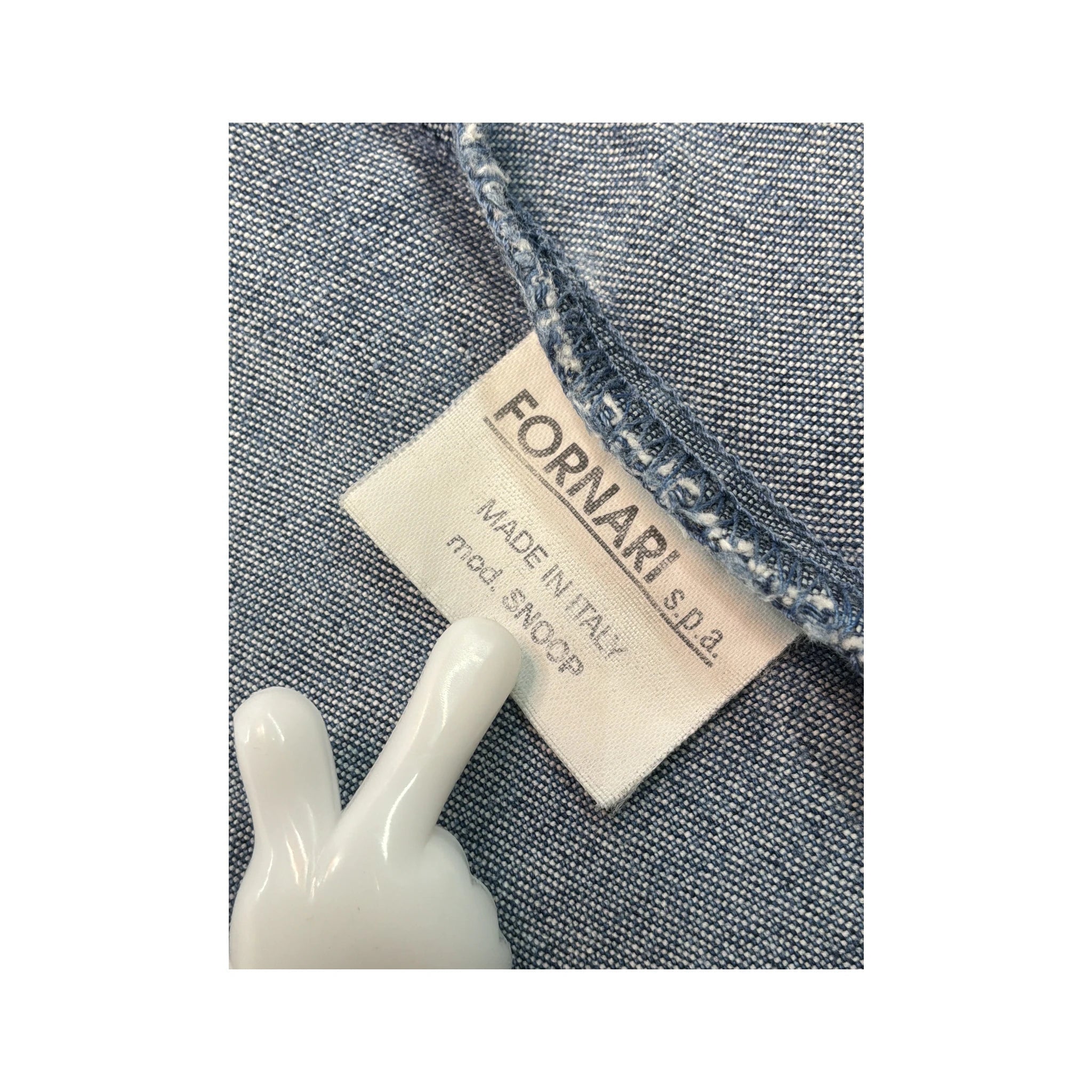 Vintage Fornarina Fitted Denim Snap Front Jacket Shirt