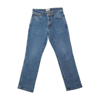 Calças de ganga Wrangler em algodão Elástico de Lavagem média de perna direita