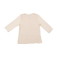 Memories Floral Lettuce Hem 3/4 Sleeve T-shirt