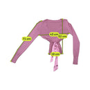 Camisola de malha rosa em Cetim com Cintura de Atar