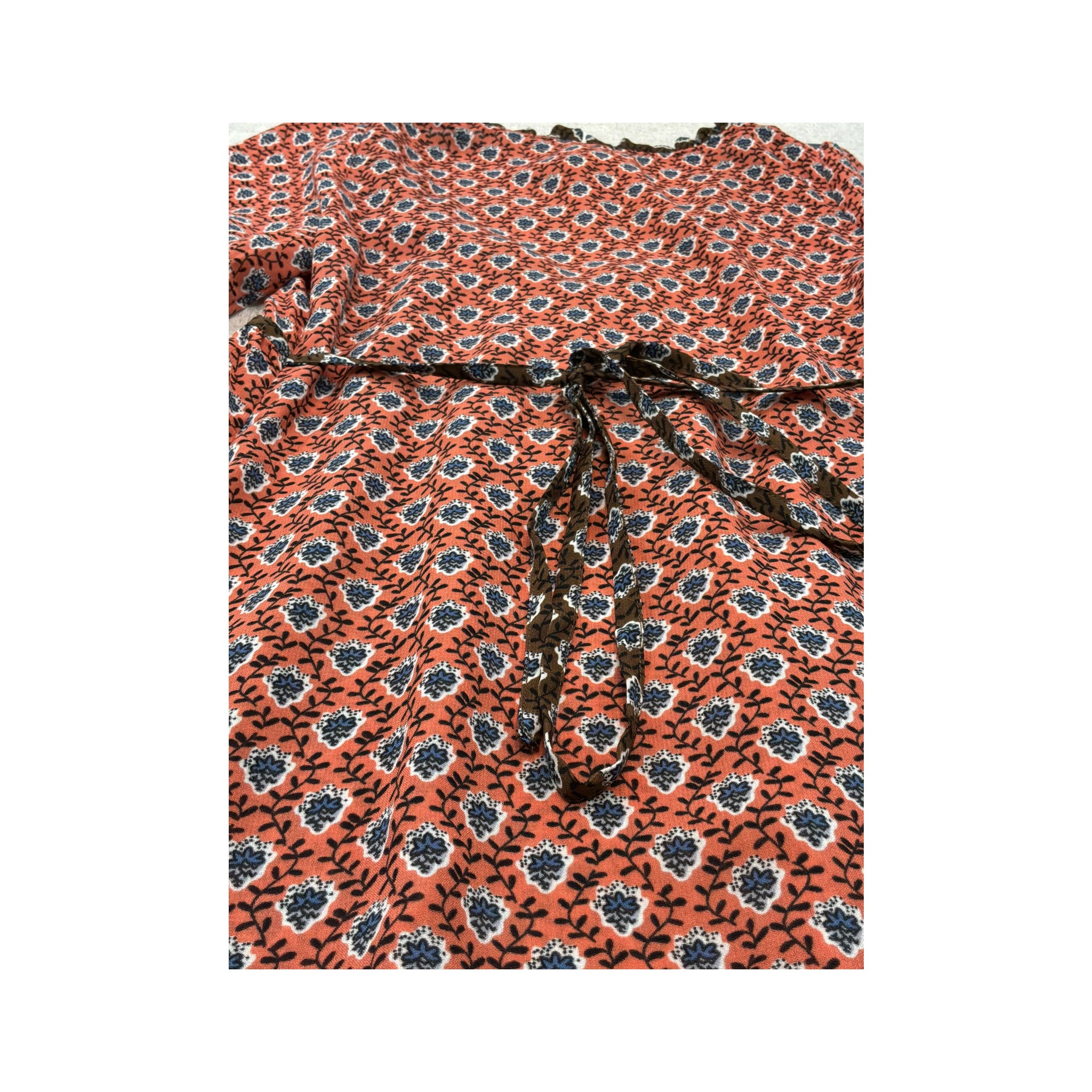 Vestido Pepe Jeans floral de Manga Comprida com Acabamento de Folhos