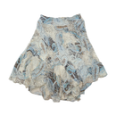 Diana Gallesi Paisley Ruffle Silk Skirt