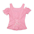 Landgewand Pink Gingham Lace Trim Embroidered Cotton Blouse