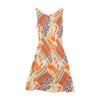 Vintage Floral Patchwork Print Sleeveless Dress
