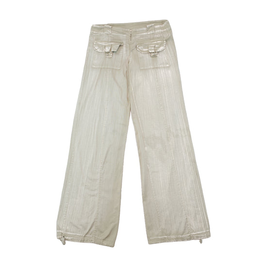 Vintage Shimmer Wide Leg Cargo Pants