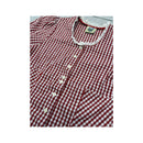 Vintage Red Gingham Puff Sleeve Cotton Blouse
