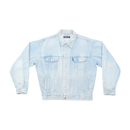 WORK OUT Vintage Light Wash Cotton Denim Trucker Jacket