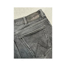 Wrangler Washed Black Cotton Blend Slim Straight Jeans