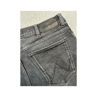 Wrangler Washed Black Cotton Blend Slim Straight Jeans