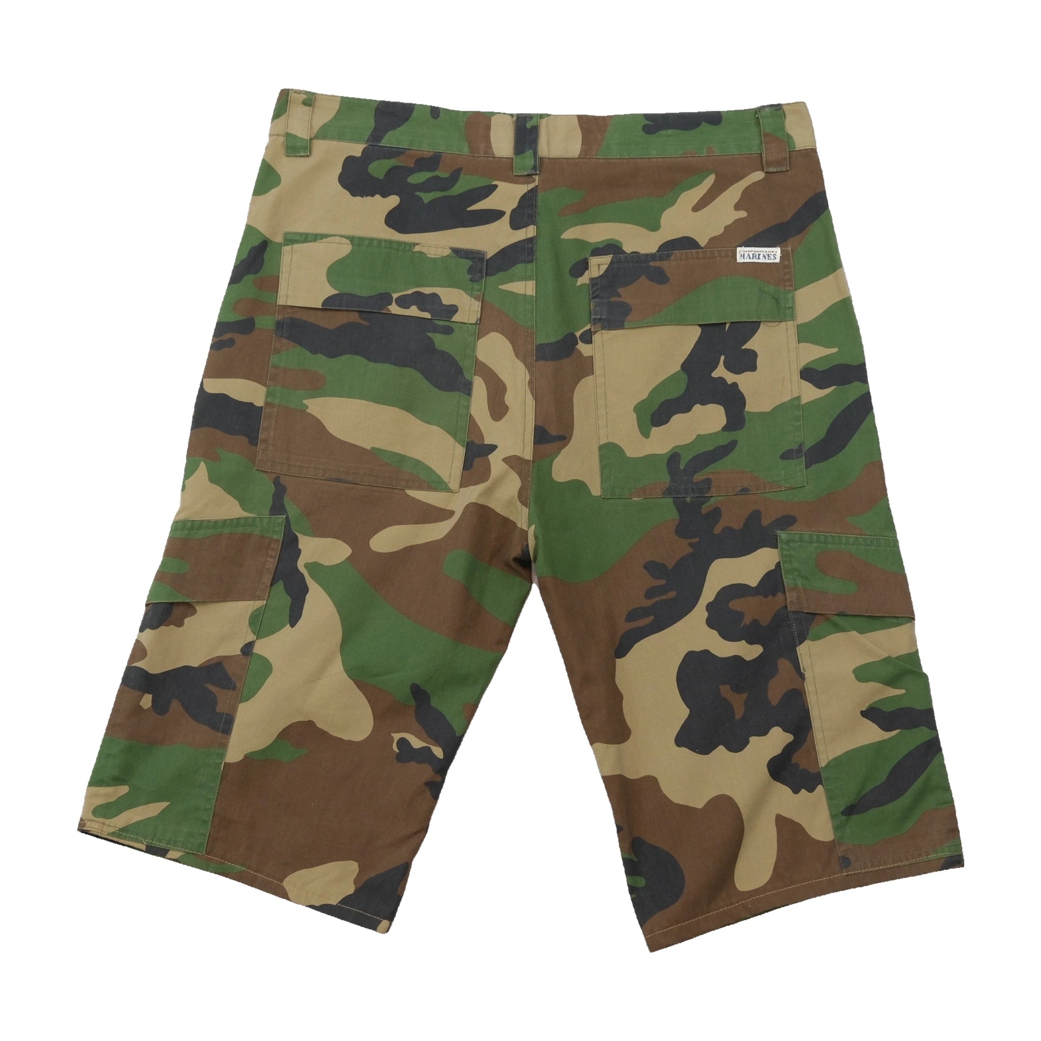 Compagnia dei Marines Woodland Camo Cotton Cargo Shorts