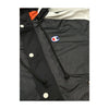 Champion Snap-Front Hooded Short Sleeve Windbreaker Jacket - Black/White/Orange