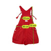 Vintage Phard Red Cotton Short Overalls