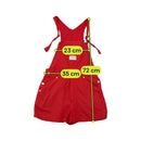 Vintage Phard Red Cotton Short Overalls