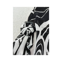 Specchio Abstract Print Cowl Neck Slip Dress