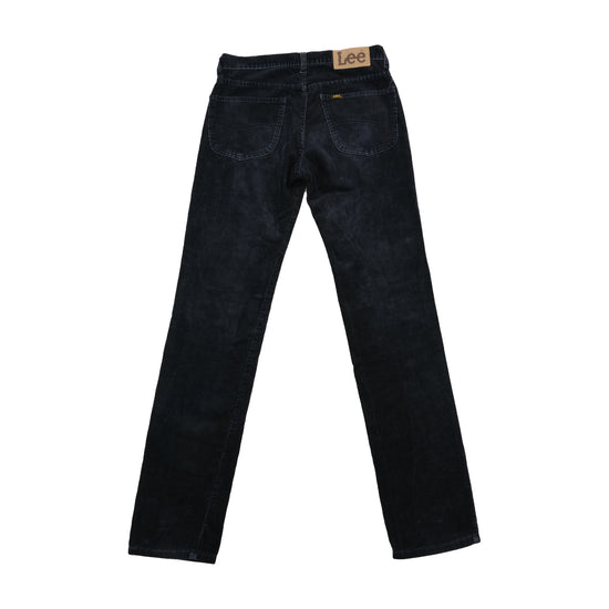Lee Vintage Black Cotton Corduroy Straight Leg Pants