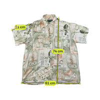 UniversO Abstract Scenic Print Button Up Shirt