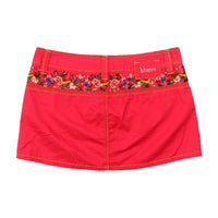 Bloom Embellished Cotton Mini Skirt - Pink