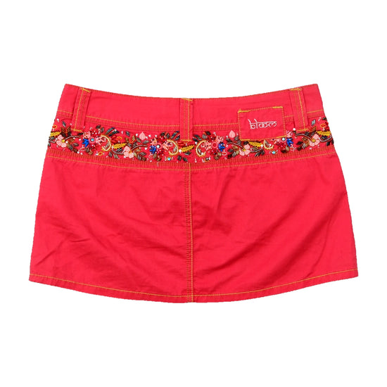 Bloom Embellished Cotton Mini Skirt