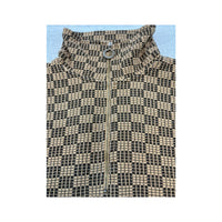 FALEZ Geometric Half-Zip Mock Neck Sweater