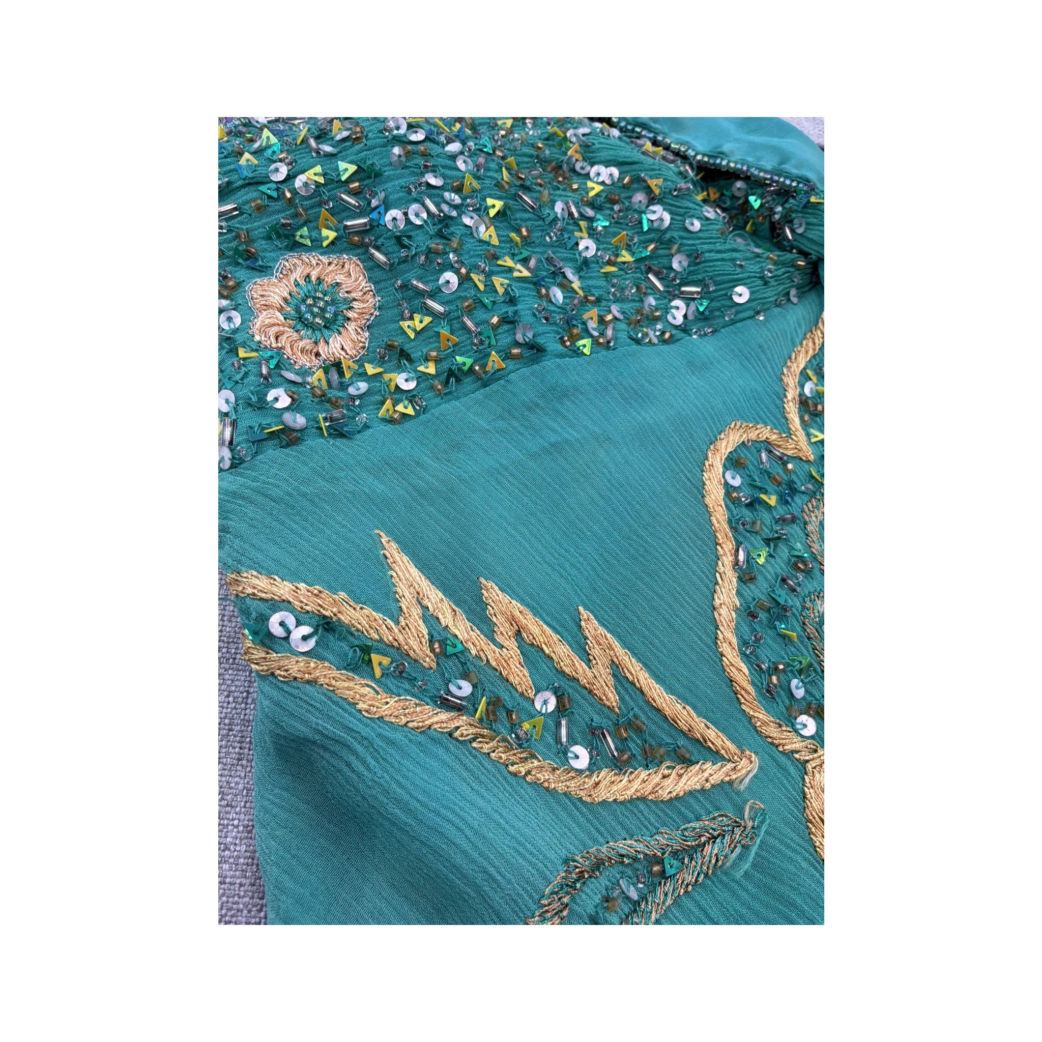 Embellished Ombré Floral Slip Dress