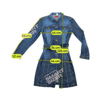 Vitamin Jeans Vintage Cotton Denim Tie Waist Shirt Dress