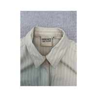 Versace Jeans Couture Striped Sleeveless Button-Up Shirt