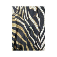 Just Cavalli Zebra Print Silk One Shoulder Blouse