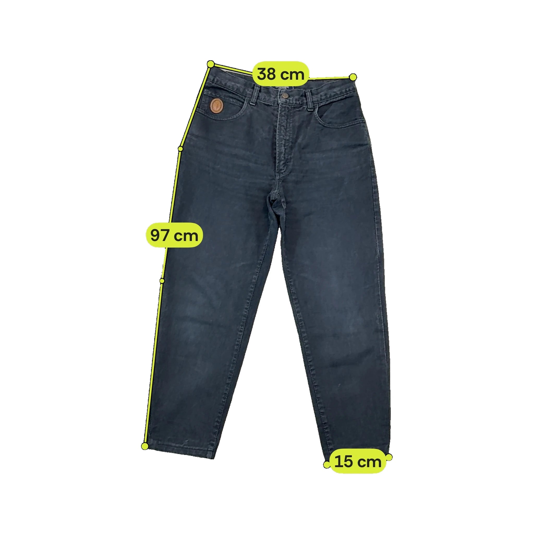 Calças de ganga Trussardi Jeans em algodão preto de Corte Afunilado