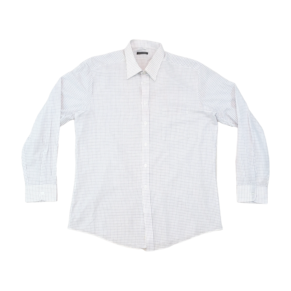Seidensticker White Micro Check Button-Up Shirt