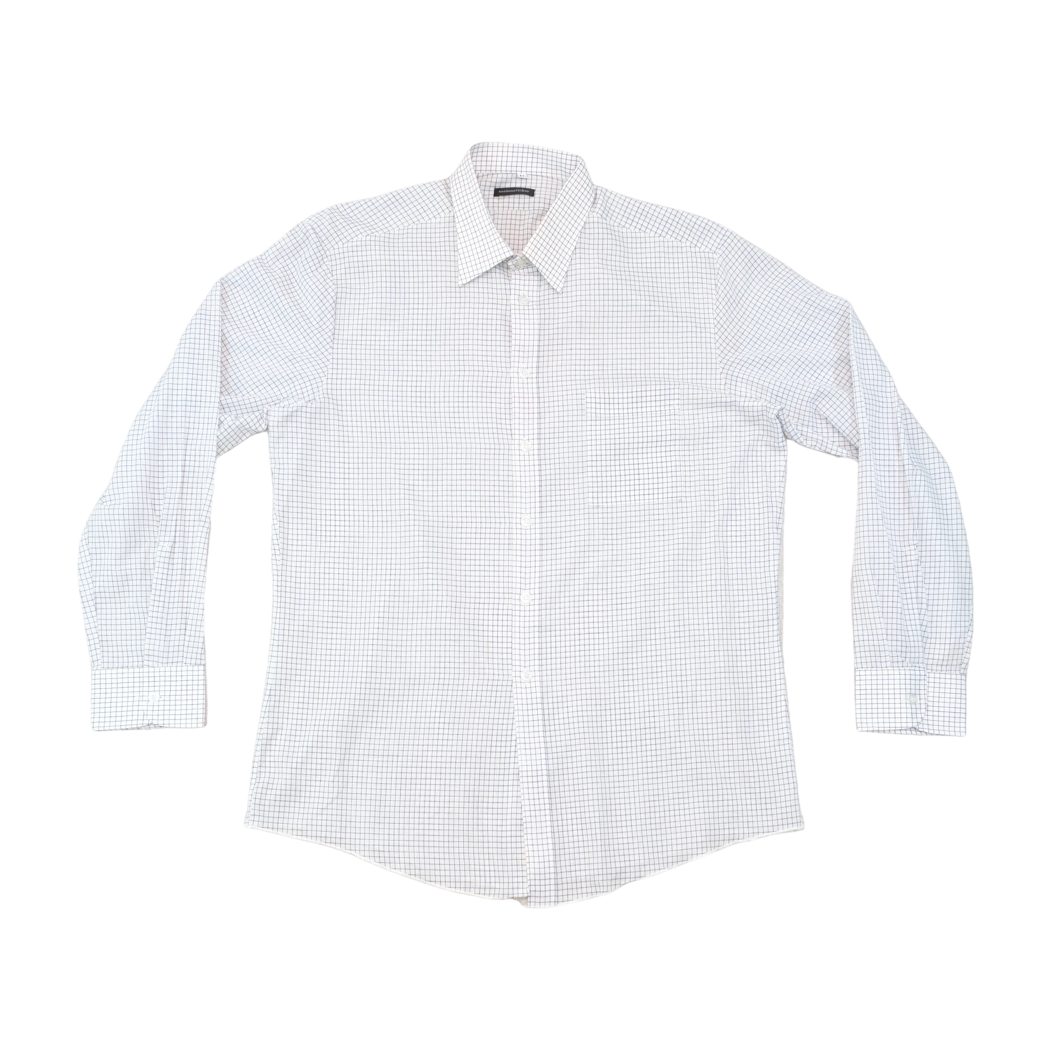Seidensticker White Micro Check Button-Up Shirt