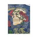 T-shirt Christian Audigier com strass e estampado de Caveira e rosa