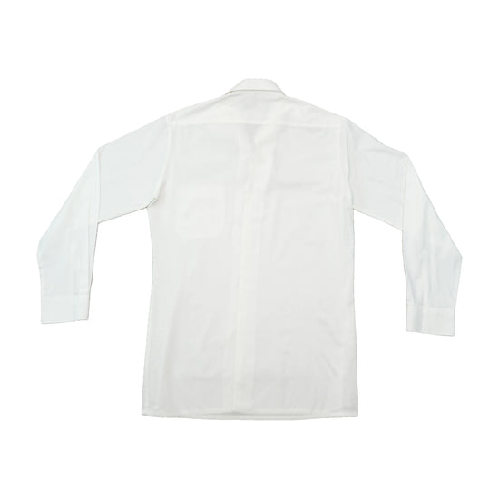 Cauda Vintage White Poly Cotton Double Cuff Dress Shirt