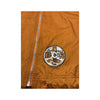 Vintage Orange Lightweight Polyester Zip Front Jacket with Point Collar