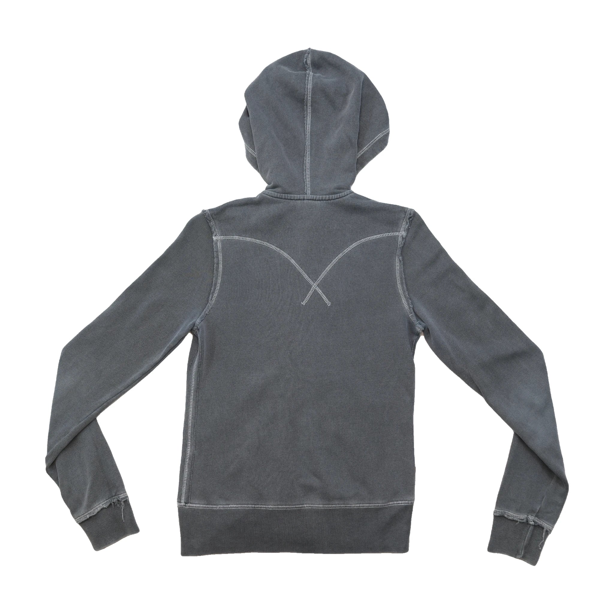 Levi's Washed Gray Zip Up Hooded Fleece