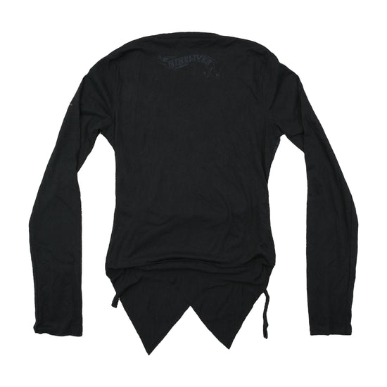 Nine Lives Studded Phoenix Handkerchief Hem Blouse