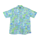 Kingfield Abstract Geometric Print Short Sleeve Button Up Shirt