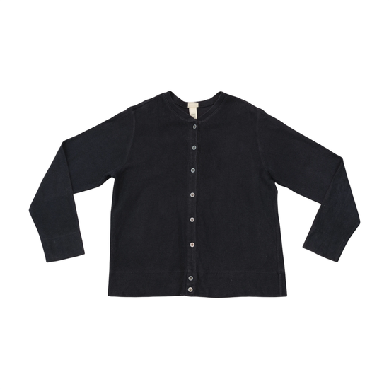 L.L.Bean Vintage Black Cotton Button Front Cardigan Sweater