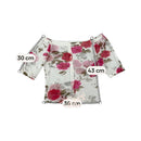 Liu Jo Sheer Floral Off-Shoulder Button-Front Top