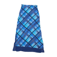 Pimkie Blue Abstract Plaid Layered Midi Skirt