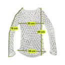 Open Knit Crochet V-Neck Sweater