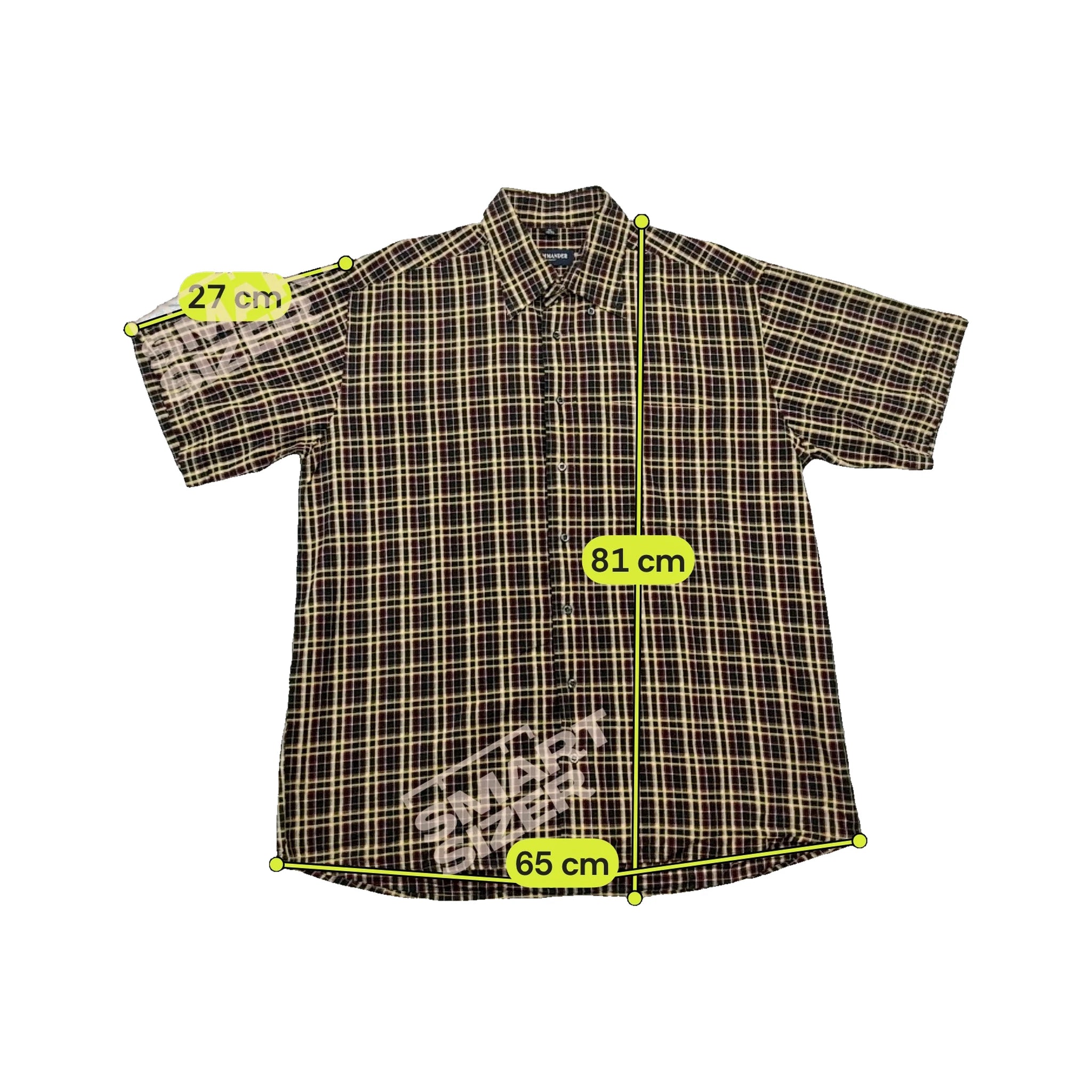 Commander Classic Plaid Cotton Short Sleeve Shirt