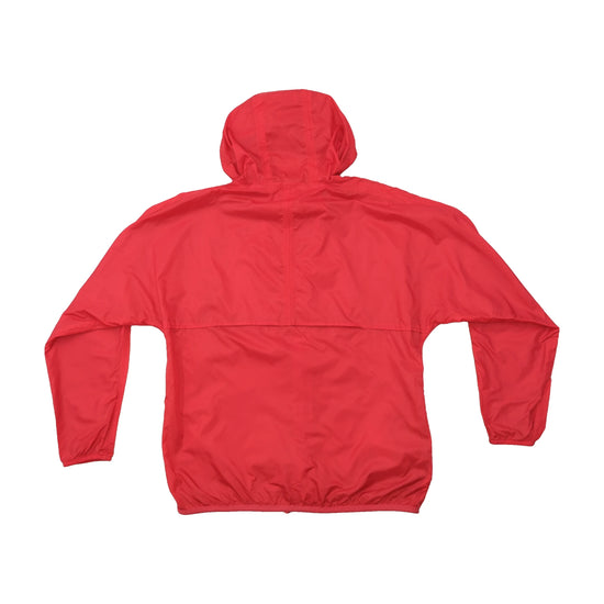 K-Way Red Hooded Polyamide Windbreaker Jacket