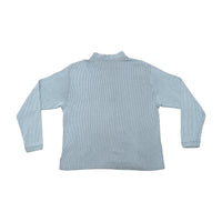 Champion Vintage Cotton Blend Ribbed Half Zip Sweater
