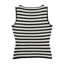 Top de alças Roccobarocco Jeans às riscas com Recortes
