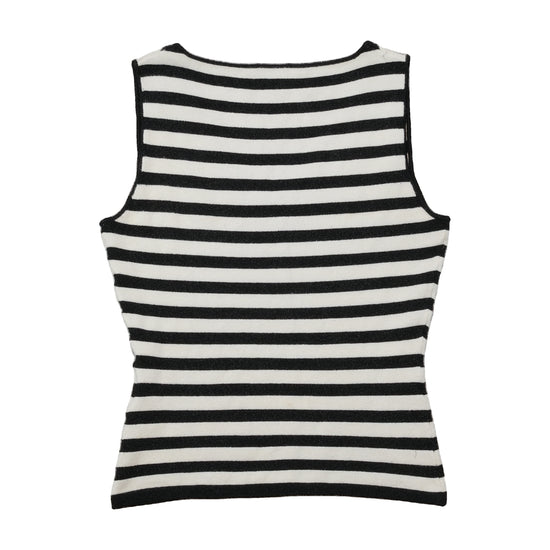 Roccobarocco Jeans Striped Cutout Tank Top