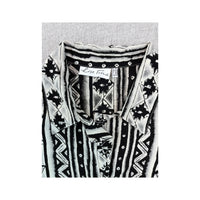 Lisa Tossa Monochrome Pattern Button Up Shirt
