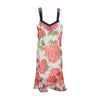 Floral Print Denim Trim Slip Dress